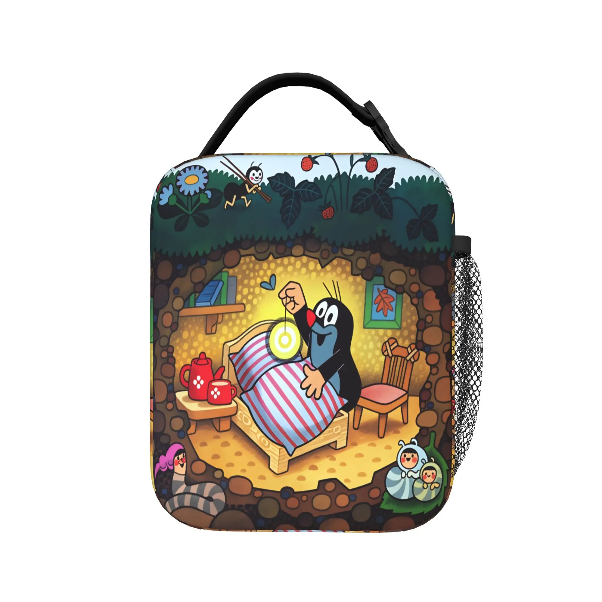 

Чехол-термос для обедов с изображением крота Кртека, портативный ланч-бокс для мужчин, водонепроницаемая сумка-холодильник для пикника, забавная термосумка-тоут