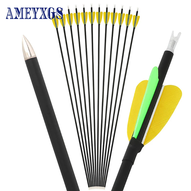 

Archery 6/12/18pcs Mixed Carbon Arrow Spine 500 2Inch Cordate Turkey Feather Pin Nock ID 4.2mm Customizable for Hunting Shooting