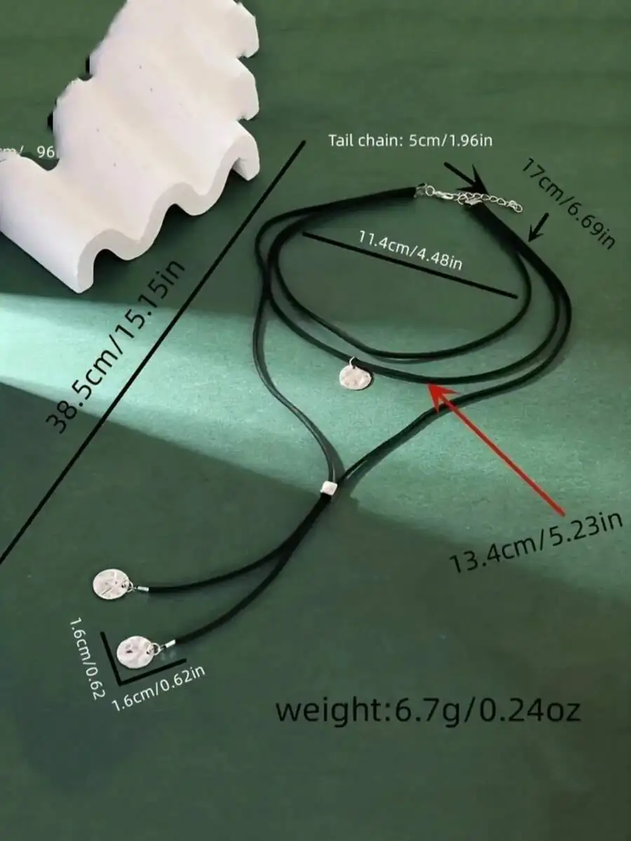 

Elegant Vintage Rope Layered Disc Pendant Necklace For Women Casual Daily Party Travel Jewelry