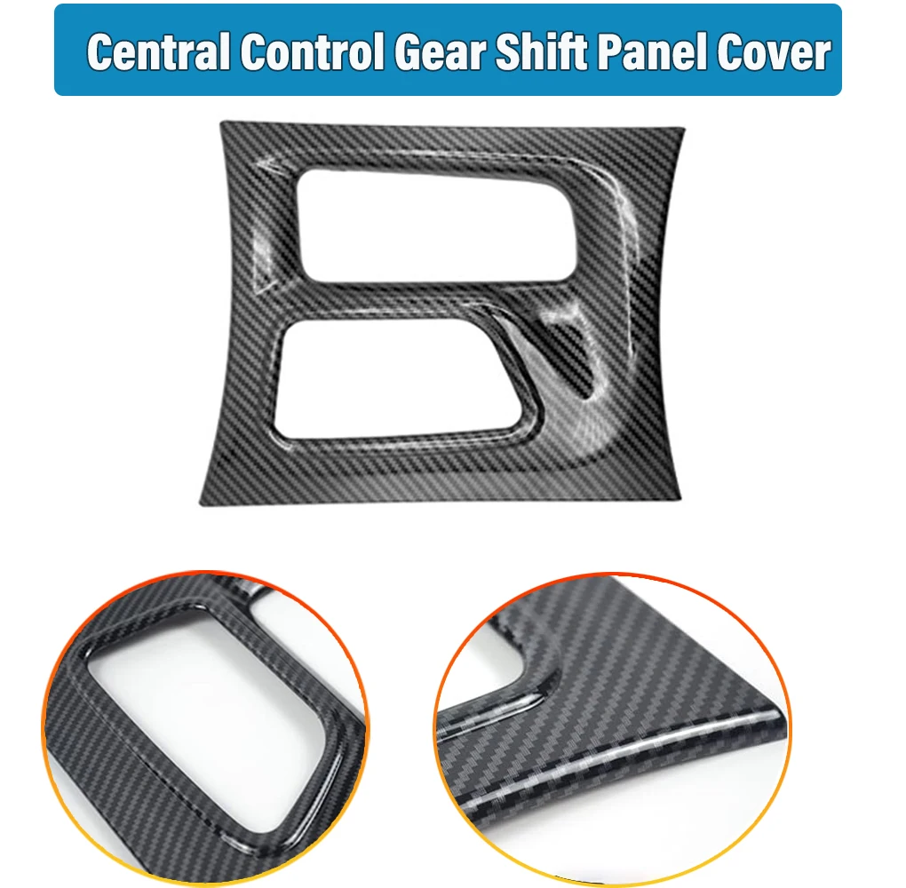 Picture 7: Carbon Fiber Pattern Central Control Air Conditioning A/C Gear Shift Panel Cover Trim Sticker For Dodge Charger 2016-2021