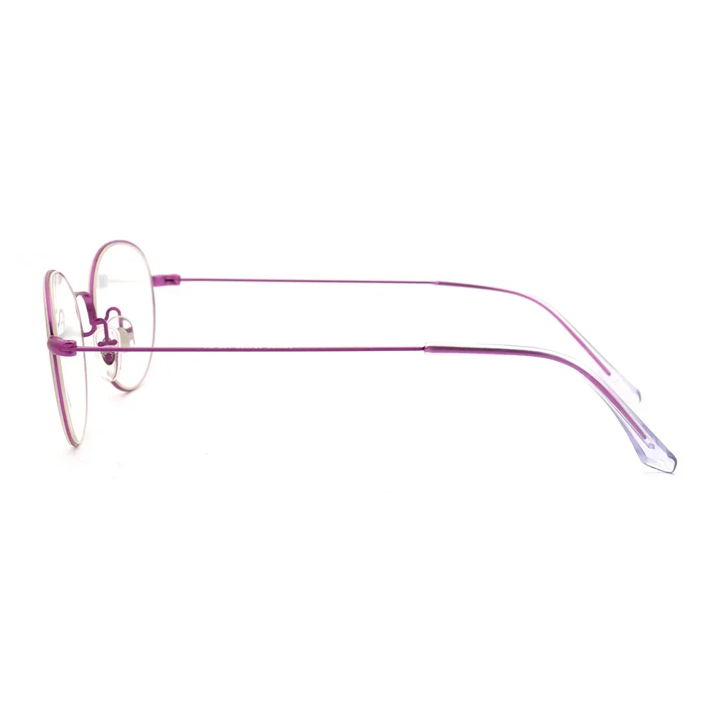 

Vintage Round Eyeglass Frame for Women And Men Classic Light Metal Optical Glasses Spectacles in Blue Green Purple Colors