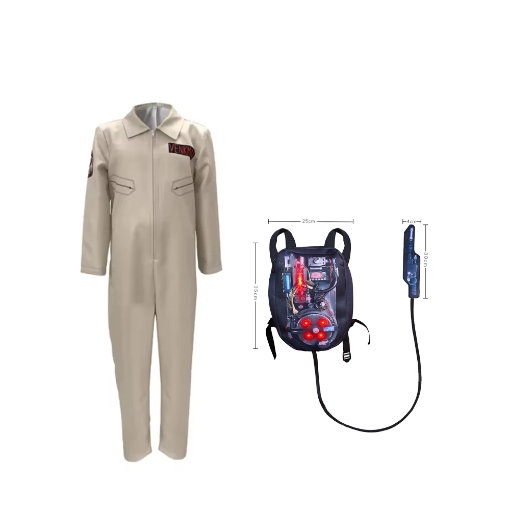أزياء تنكرية لفيلم Ghostbusters للأطفال مع حقيبة ظهر هدية عيد الميلاد كرنفال مجموعة ملابس الحفلات المشجعين #4