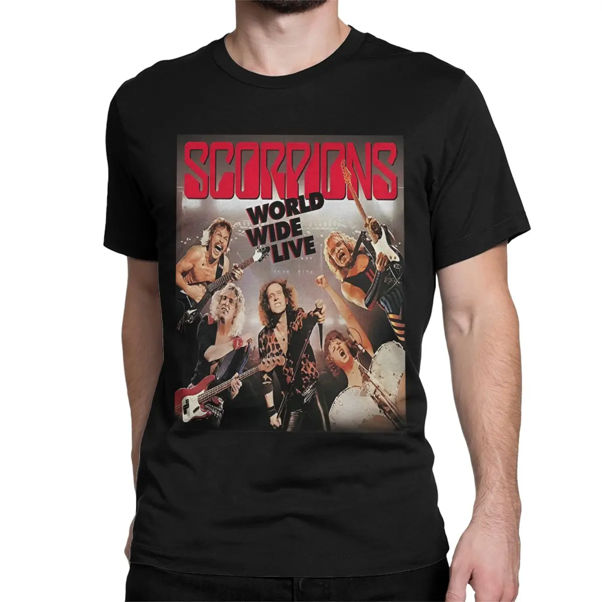 Scorpions Heavy Metal T-Shirts for Men Women Rock Band Novelty 100% Cotton Tees Short Sleeve T Shirt Plus Size Clothes