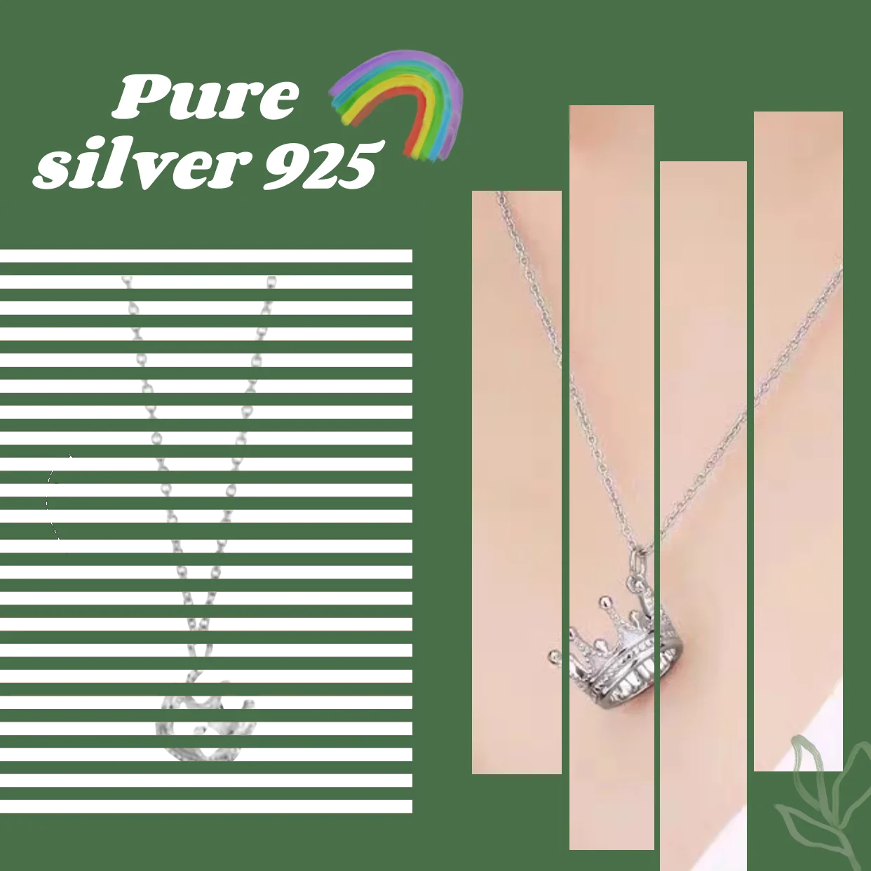 

Exquisite, sweet, romantic hollow crown pendant, pure silver necklace S925, women's necklace, birthday gift for wife