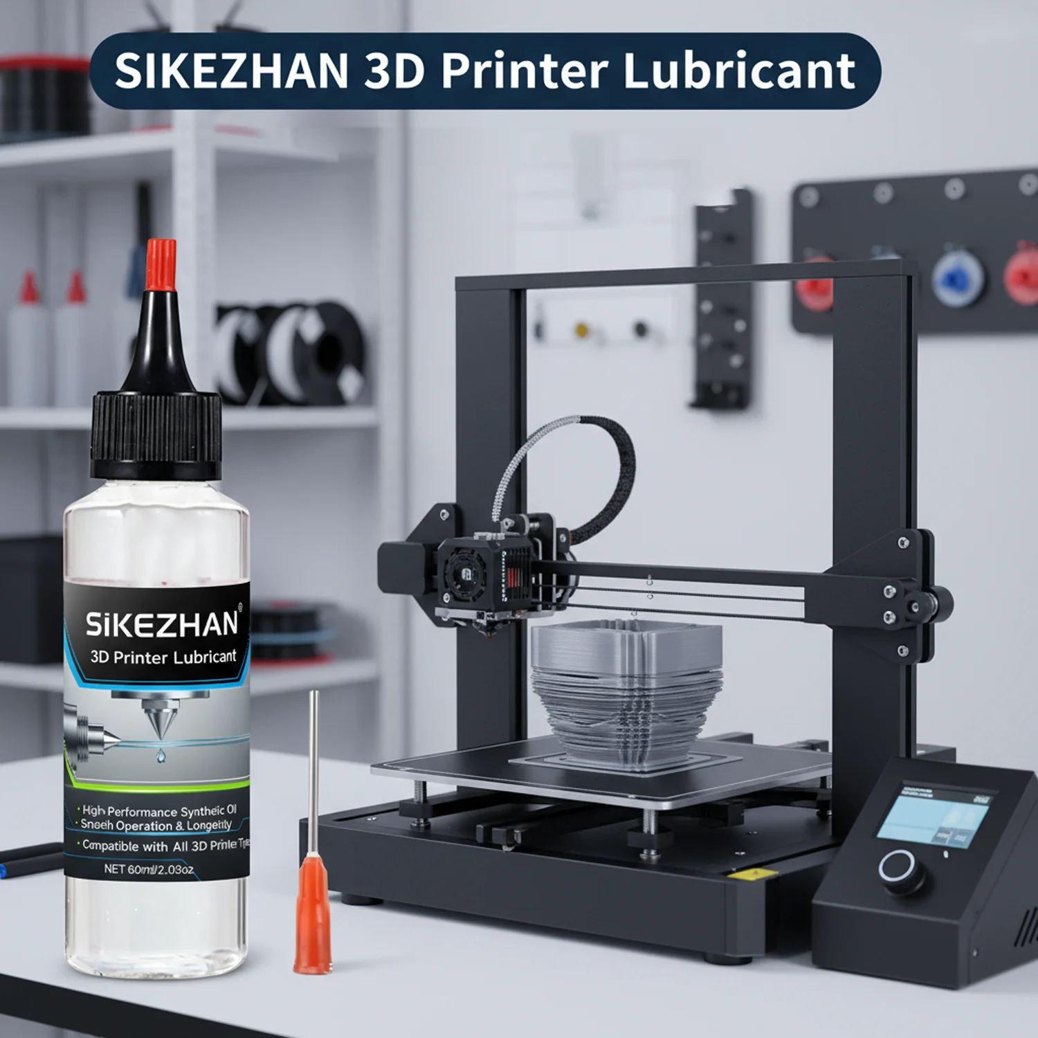 High-Performance 3D Printer Lubricant for Extruder Rails/Z-Axis & Linear Bearings - Reduces Friction & Noise, Extends Life