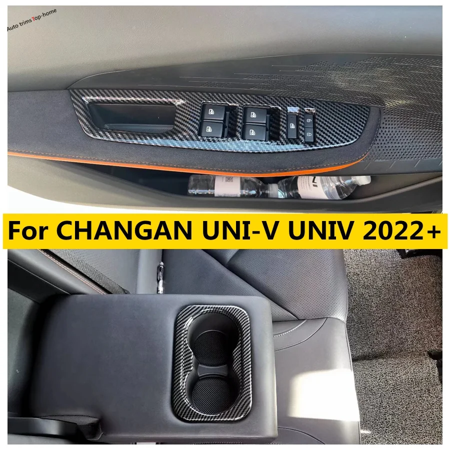 

Rear Water Cup Bottle Holder Decor Panel Window Lift Down Control Switch Button Cover Trim For CHANGAN UNI-V UNIV 2022 2023 2024