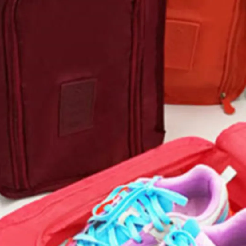 Tragbare Schuhtaschen für Reisen Multifunktionale Faltbare Aufbewahrungstasche mit Hoher Kapazität Einfarbiger Mini-Schuhorganizer