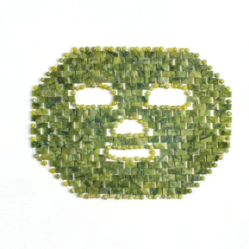 Natural Xiu Jade Eye Mask Handmade Cooling Stone Patch Soothing Relief Beauty Skin Care Relaxing Yoga Meditation Tool