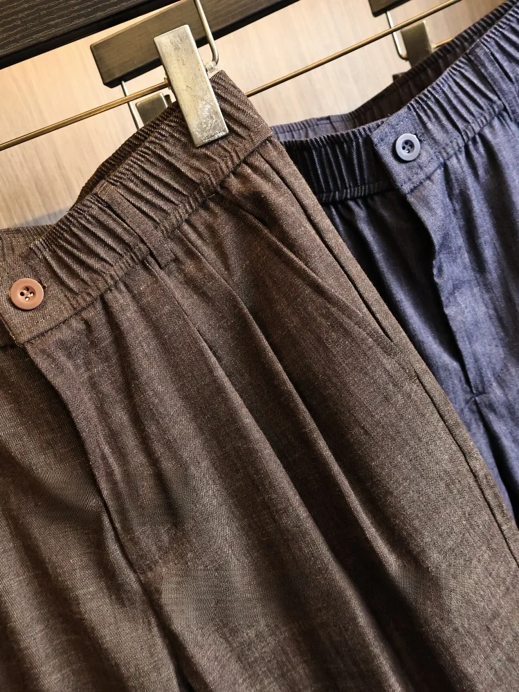 Men's Comfortable Breathable Straight Leg Casual Pants Tummy Control Fashion Urban Style Polyester Cotton Blend Autumn Wear