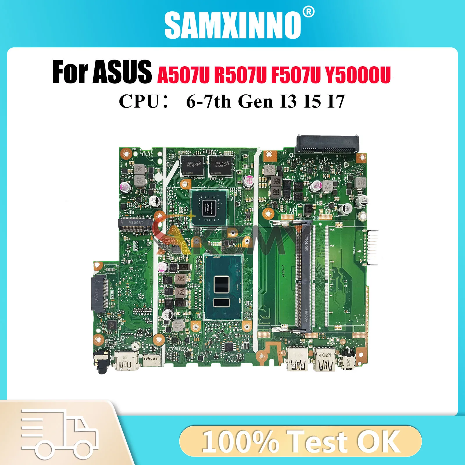 

X507UB Laptop Motherboard For ASUS R507U X507UFR X507U F507U Y5000U X507UAR X507UB A507U X507UF X507UBR Mainboard I3 I5 I7 CPU