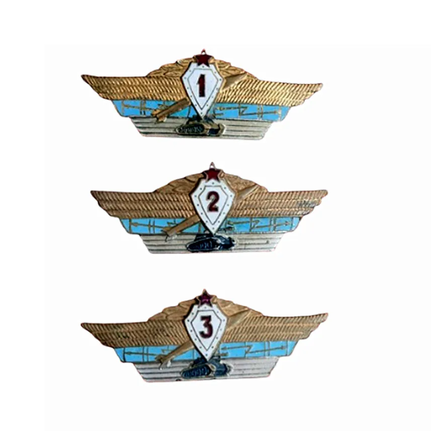 3 PCS Soviet Union Soldier Skills Level 1 2 3 Badge USSR Red Five Stars Copper Honor Medal Original Product Collectibles view 5