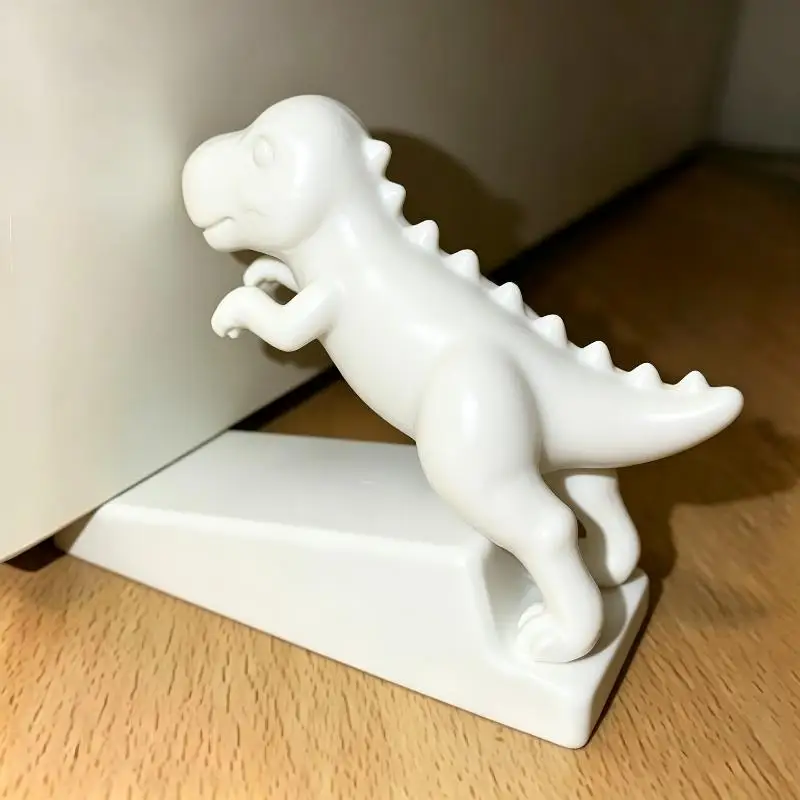 Damage Free 3D Printing Dinosaur Door Stopper Non Slip Scratch Resistant Home Decor Door Protector for Wooden Floors