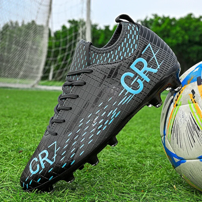 New Men Outdoor Football Boots Training Soccer Shoes Long Spikes Adult Kids Sport Footwear Sneakers Non Slip Training Unisex