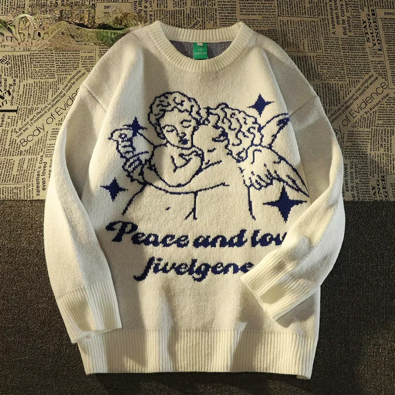 

Women's Men's Y2K Clothes Winter Cartoon Knitted Sweater Sweashirts Cold Blouse Tops Jumper Clothing Pullover Christmas Sweater