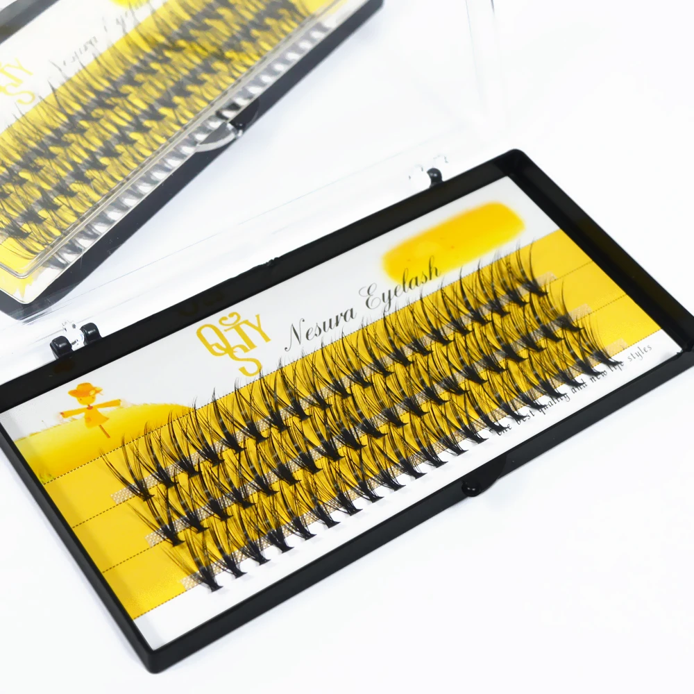 1boxes Volume 20D Eyelash Extensions 0.07mm Thickness Hair Mink Strip Eyelashes Individual Lashes Fans Lash Natural Style