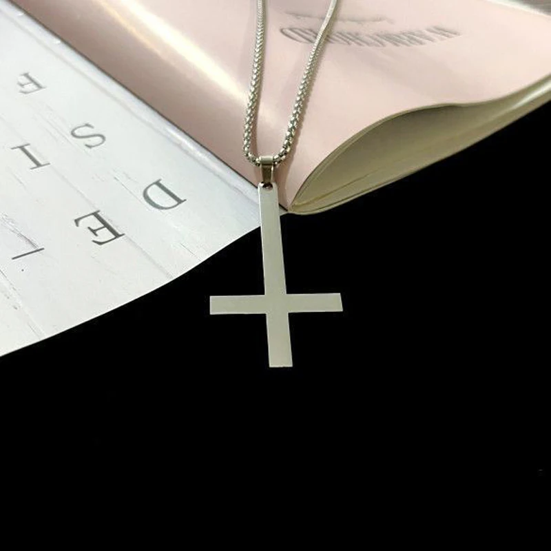 Cross Pendant Necklace Men Fashion Jewelry Chain Boy EDC Gadgets Lovers Gifts For Male Female Women Girls