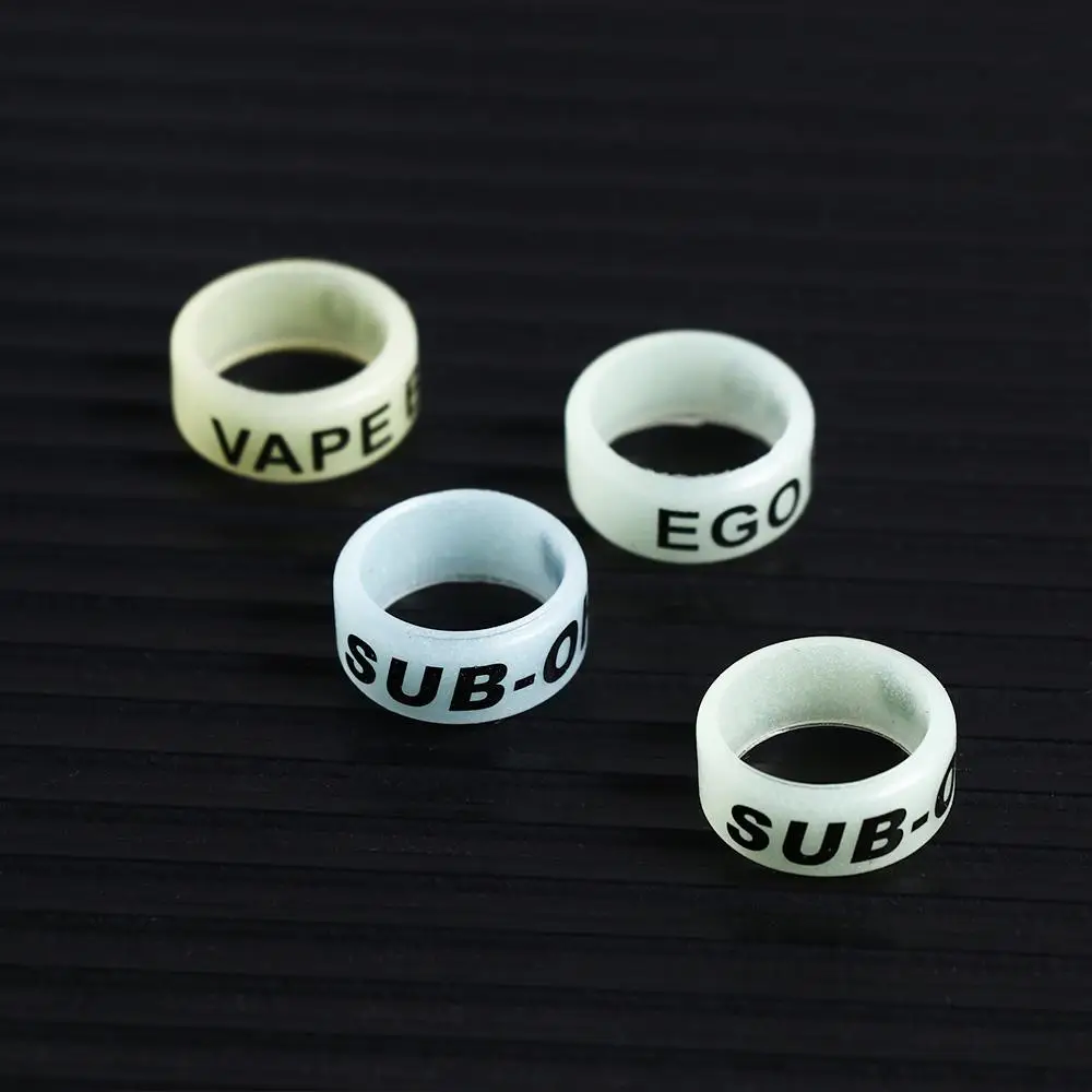 10Pcs Luminous Ring Fishing Rod Handle Protective Case Anti-skid Ring Silicone Ring Rod Stop Ring O-ring Fishing Accessories