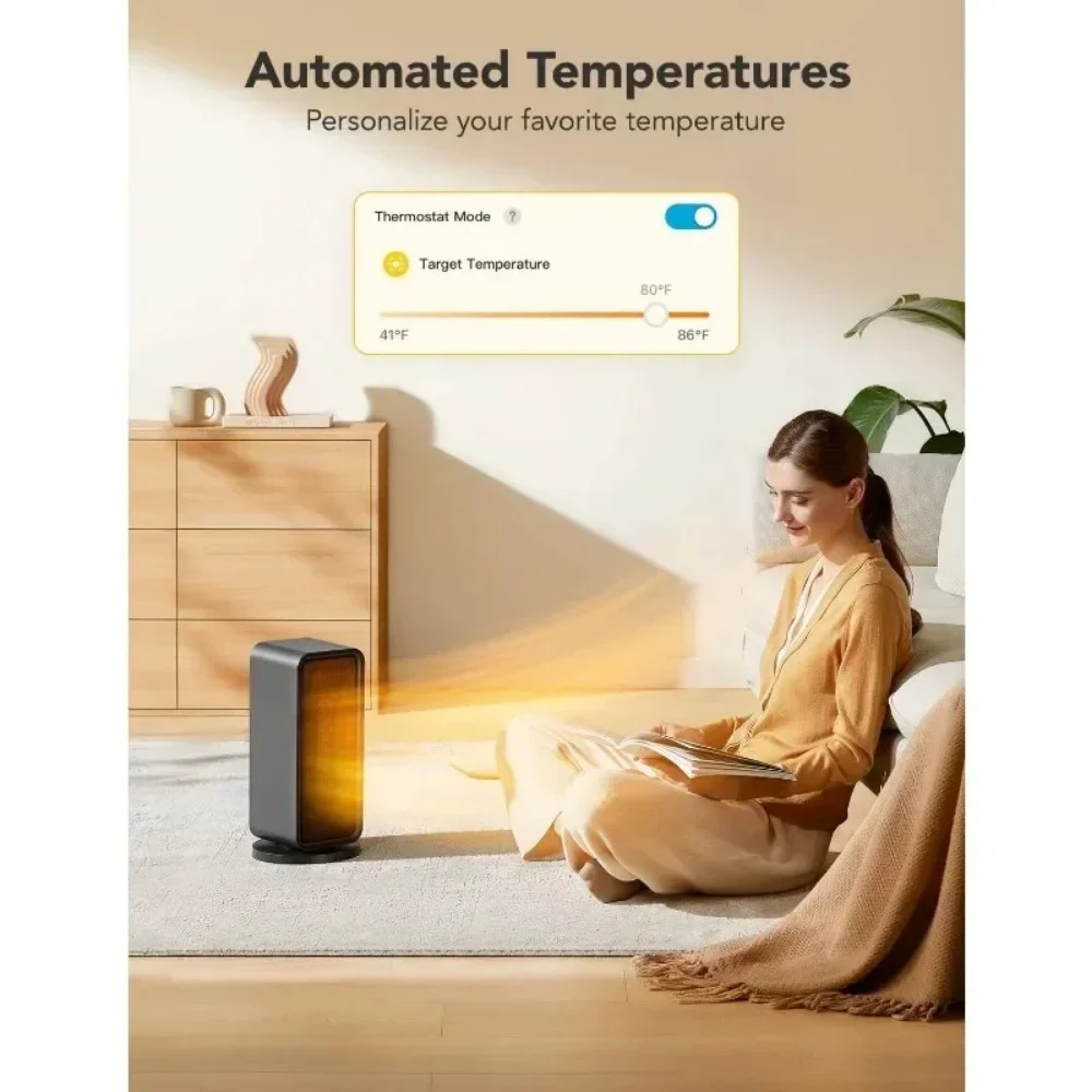 HAOYUNMA-Fast Portable Space Heater, Aquecimento Cerâmico com Termostato, Uso Interno