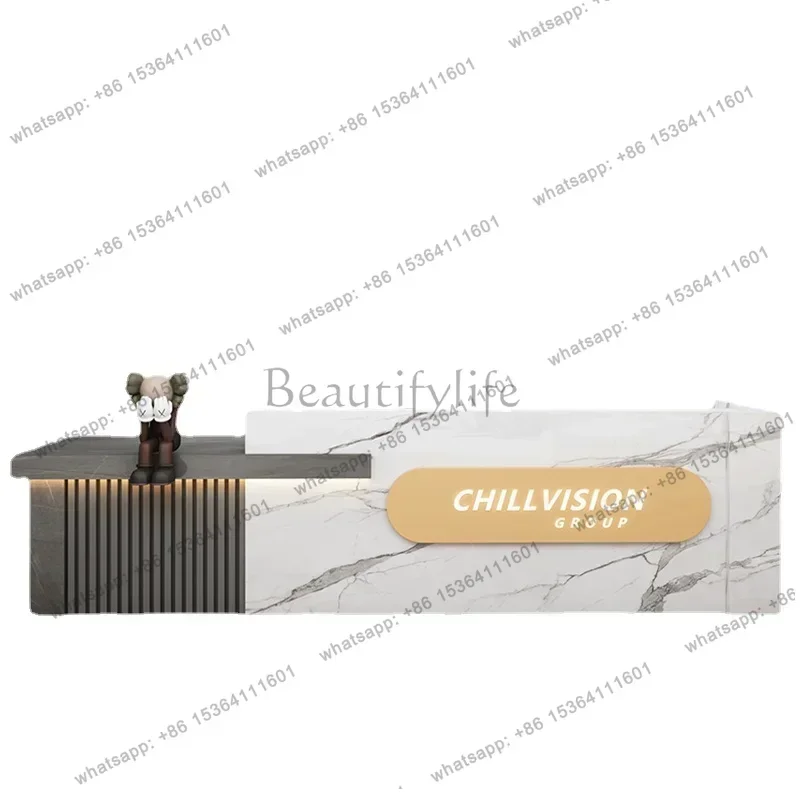 

02Beauty Stylish Reception Desks Retro Design Unique Checkout Reception Desks Luxury