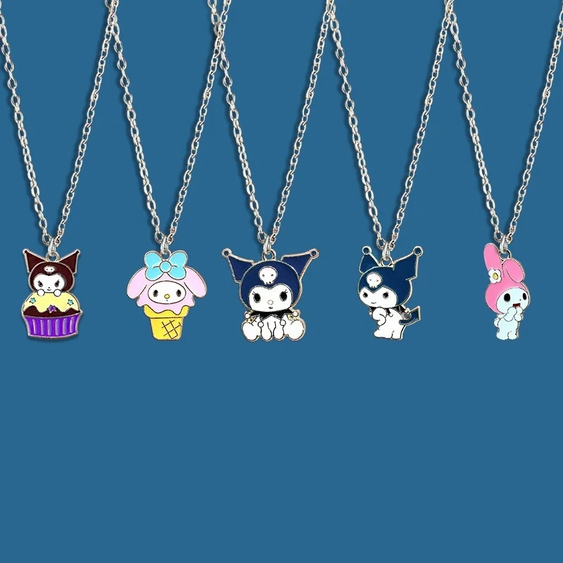 Summer Best Friend Keepsake: Matching Kuromi Necklace Set for Girls – A Pair of Collar Chains for Schoolgirls view 4
