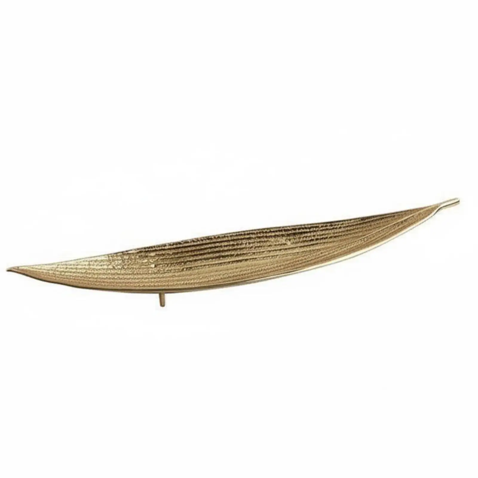 Gilded Foliage Tray Decorative Metal Foliage Dish Nature Inspired