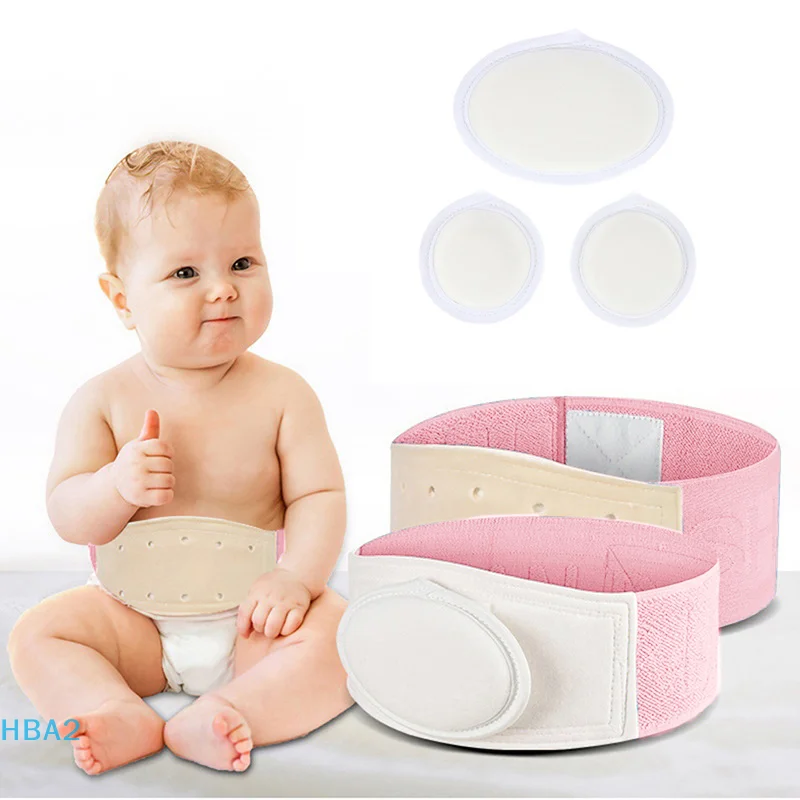 

【H】Infant Inguinal Umbilical Hernia Belt Navel Support Stickers Treatment Newborn Baby Belly Button With 3 Hernia Pad
