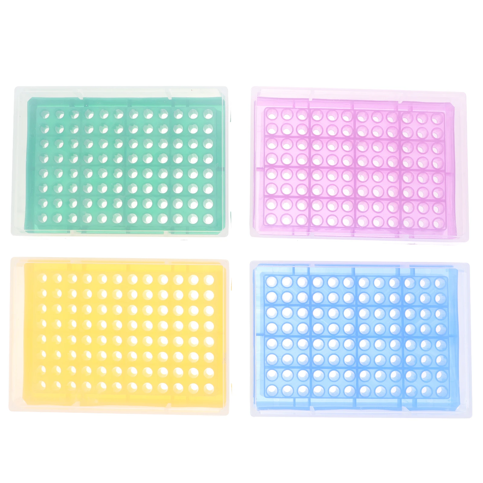 

4pcs Tube Box PP Material 96 Holes Micro Tubes Rack Lab Equipment Storage Case Teaching Supplies