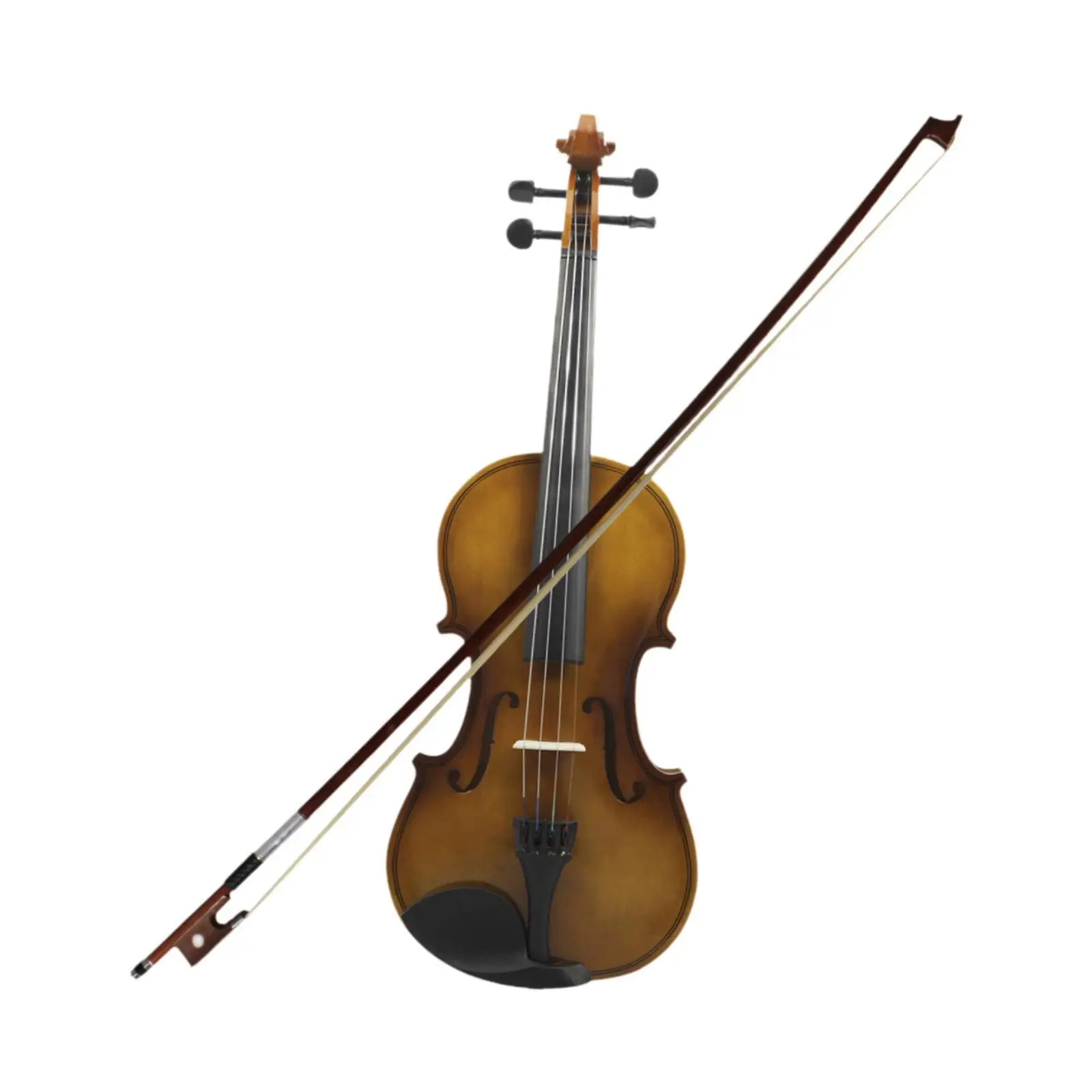 Violin Starter Set 4/4 Wood Fiddle Beginner Stringed Instrument with Hard Case Bow for Teens Student School