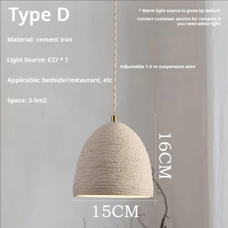 Wabi Sabi hanglamp Japanse cement hanglamp voor woonkamer restaurant café decor minimalistische eettafel hanglamp