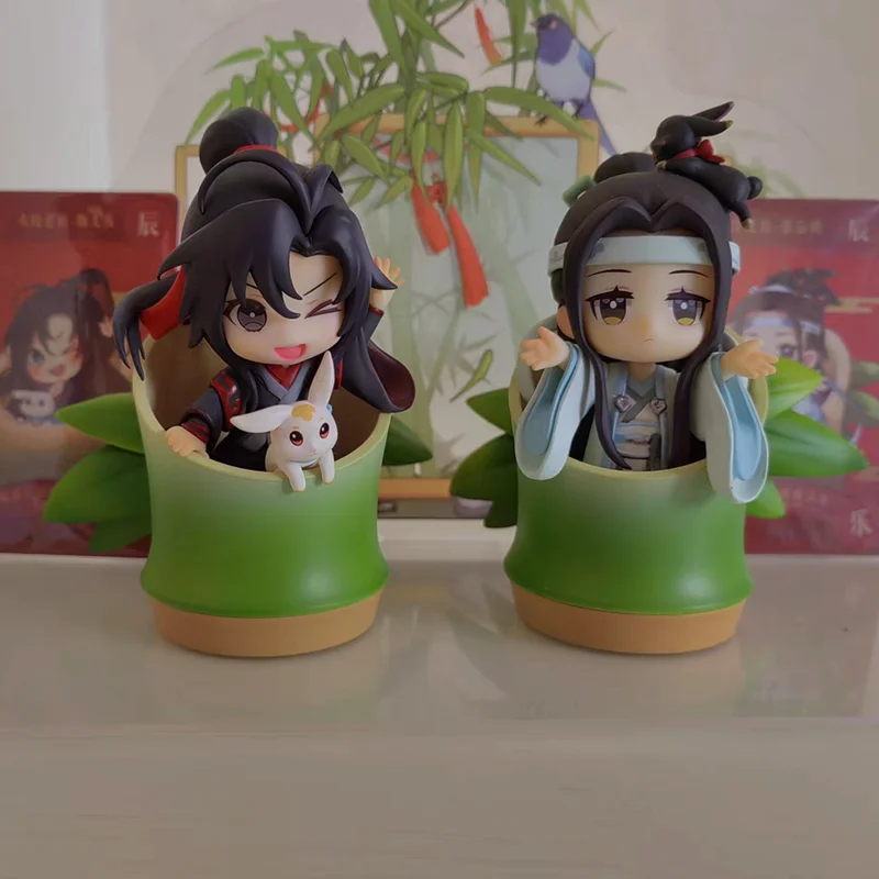 Anime Mo Dao Zu Shi Figures Wei Wuxian Lan Wangji Model Dolls Figures Set Q Version Action Figure Decorate Collection Toys Gifts