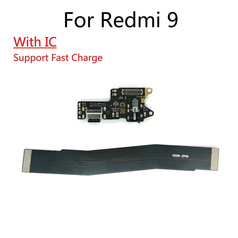 New USB Charging Port Dock Board Connector Main FPC Motherboard Flex Cable For Redmi 9 fast charging