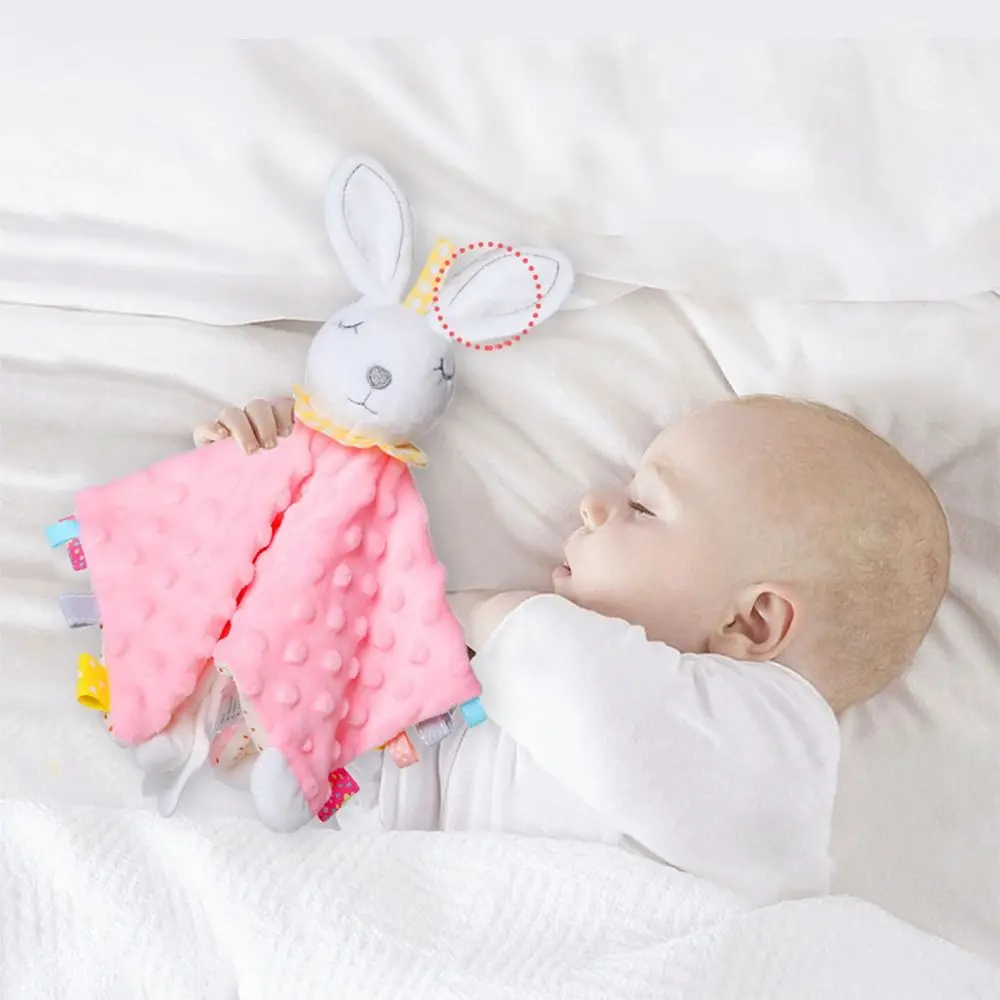 

Comforter Baby Security Soothing Towel Silicone Teether Snuggle Toy Newborn Saliva Towel Adorable Soft Soothing Doll Towel