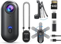 BOBLOV 4K Mini Camera HD 2Hrs DVR Recording Wearable Body Camera Lightweight Hands-Free for Outdoor Sport Small Cam Pet Walking
