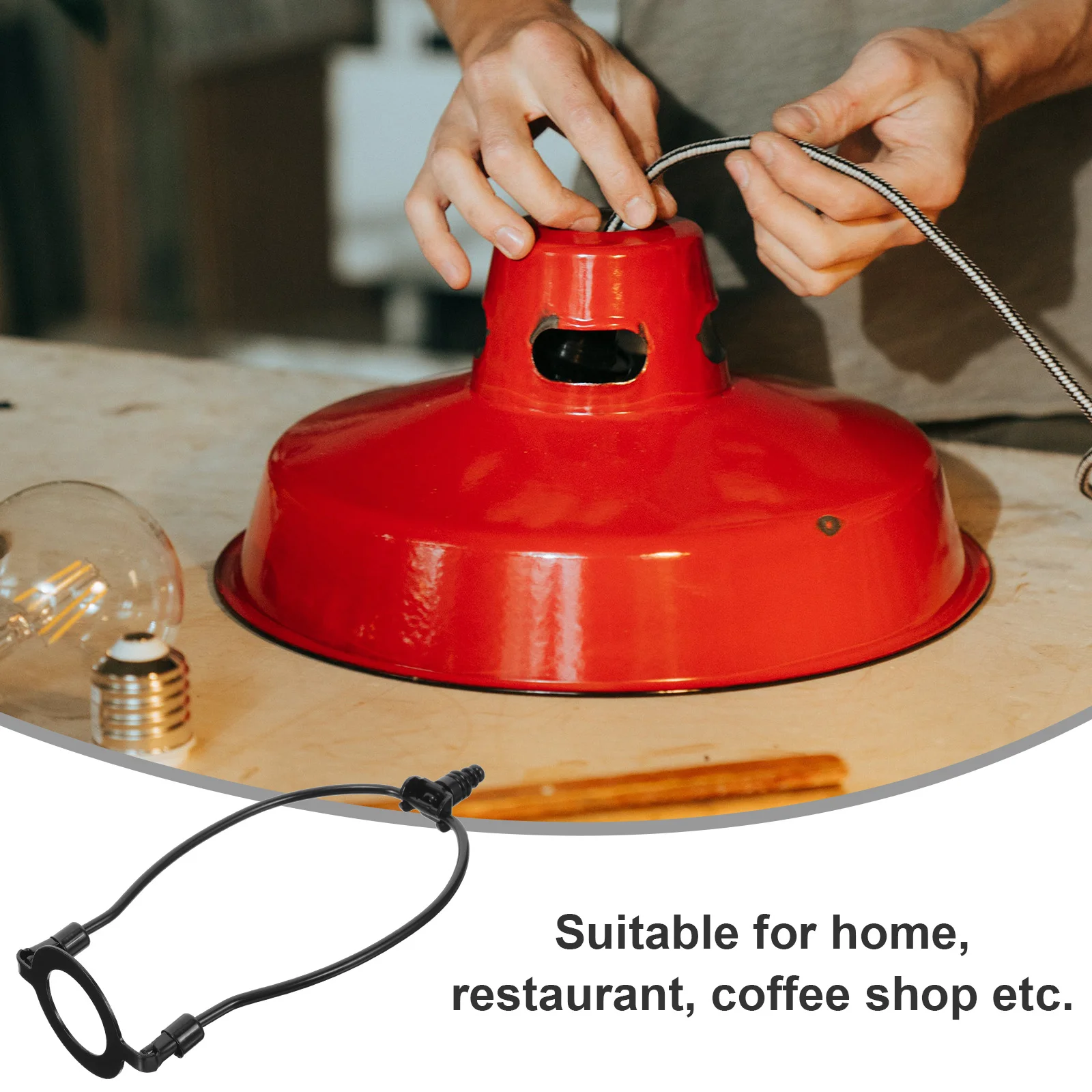 

2Pcs Lampshade Harp Replacement Parts Metal Lamp Shade Holder Kit DIY Lamp Repair for Home Restaurant Lampshade Adapter