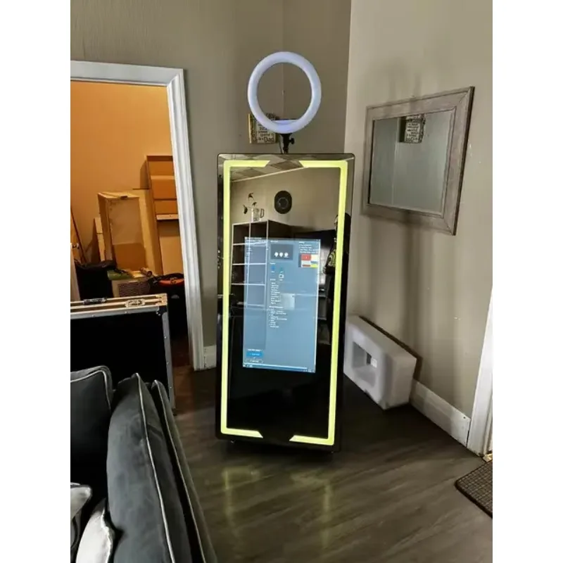 ZJW high-quality hot selling customized products Smart 65 Inch Screen Folding Mirror Selfie Photo Booth Machine 32in 43 in Mirro