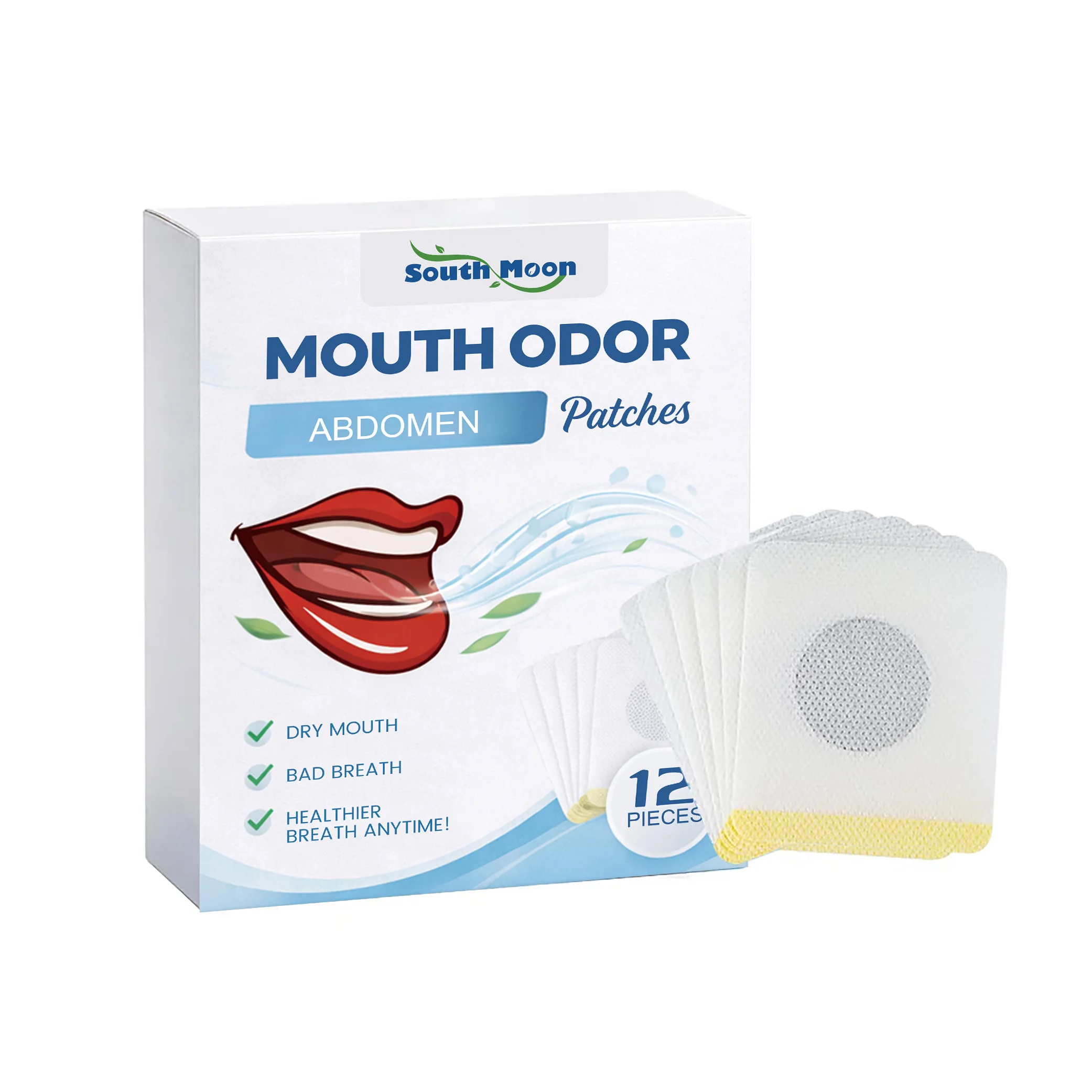Oral Odor Removal Patches Dry Mouth Treatment Eliminate Mouth Bad Breath Tongue Coating Cleaning Sustains Oral Comfort Patches