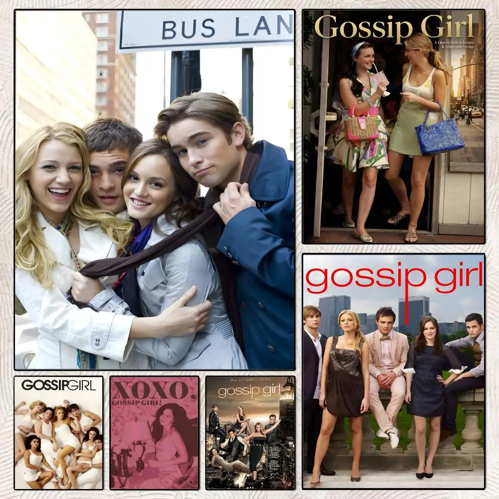 Classic Television G-Gossip Girl Poster Decorative Wall Art Stickers Mural For Home Living Room Hallway Decor Gift
