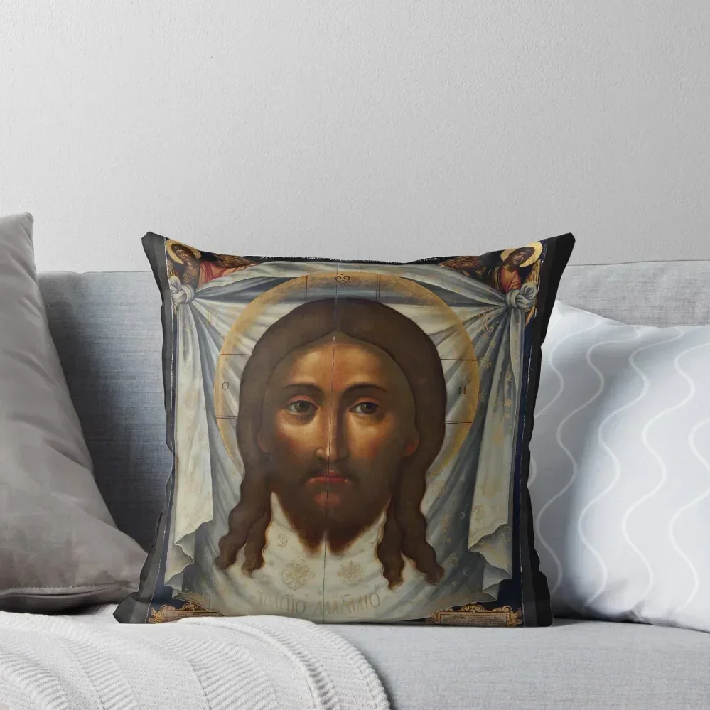 The Veronica Veil Shroud of Turin Jesus Holy Face Throw Pillow Cushions Home Decor Couch Cushions pillow