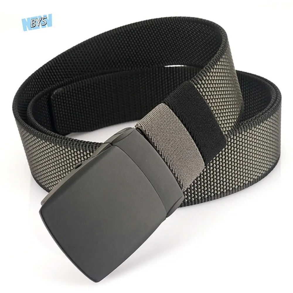 

Rotating Double-sided Men Nylon Waist Belts Alloy Buckle Quick Release Man Waistbands Trendy Belt Accessories Korean Waist Strap