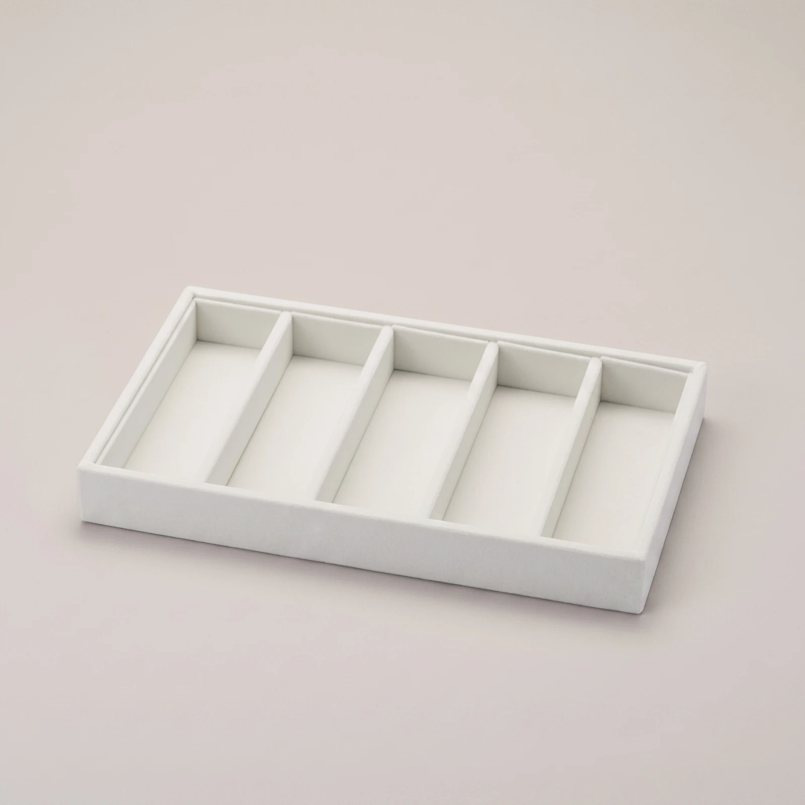 Glasses Storage Tray with 5 Compartments Upholstered Sunglasses Organizer Tray Sunglasses Display Organizer Sturdy Space-Saving