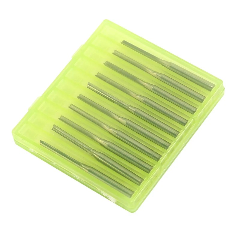 

AB42-50 Pcs Two Flutes Straight End Mills Straight Slot Bit Wood Cutter Two Double Flute Bits 3.175X2x17mm For CNC Router