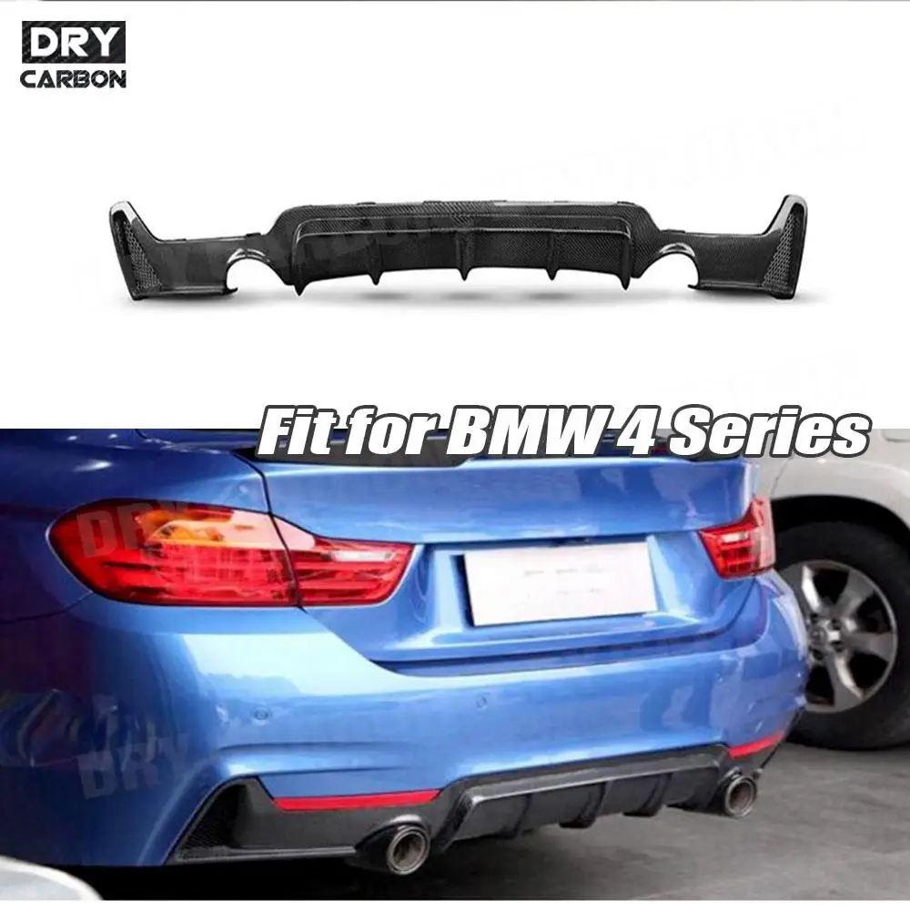 

ABS Carbon Look Rear Lip Diffuser Spoiler For BMW 4 Series F32 F33 F36 M Sport 2014-2018 Bumper Guard M Style