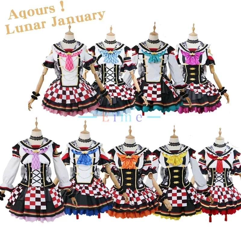 

Lovelive Sunshine Aqours Cosplay Costume Lunar January Dress Ohara Mari Ruby Cosplay Women Halloween Dancing Suit Custom Made