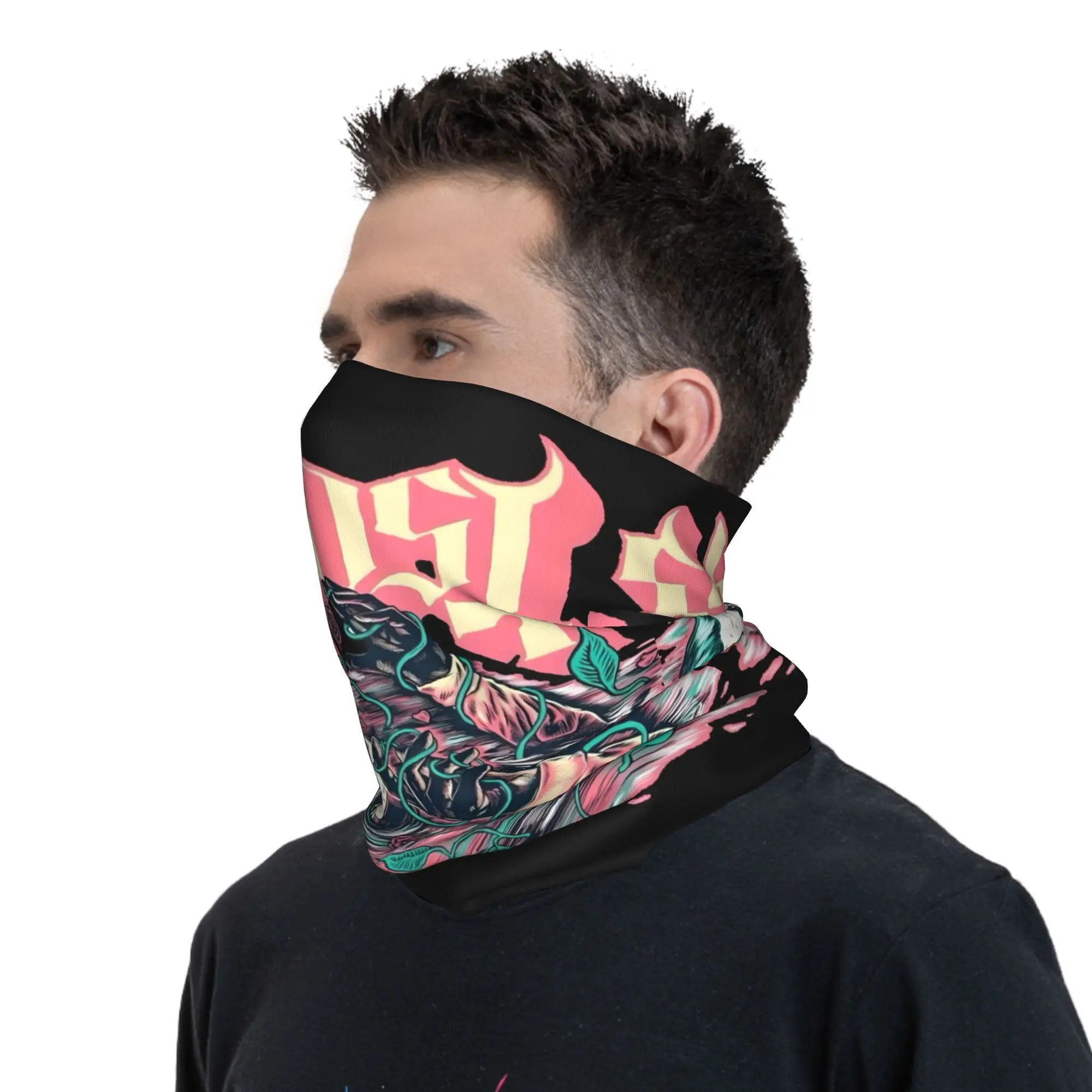 Custom G-Ghosts Rose ผ้าพันคอคอ Gaiter Windproof ผ้าพันคอผ้าพันคอผู้หญิงผู้ชาย Punk Headwear Tube Balaclava