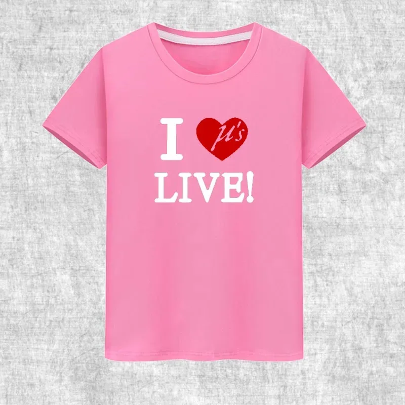 

DY20Новая футболка LOVE Aqours, аниме Live Sunshine, мужская футболка, хлопковые летние свободные женские футболки, топы25