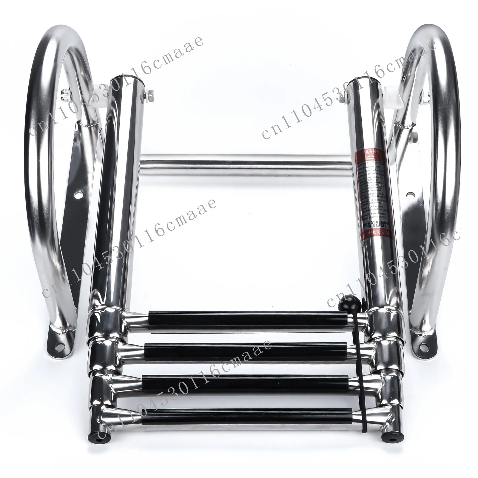 304 stainless steel marine ladder, yacht speedboat hidden folding ladder, arched handrail telescopic ladder launching ladder