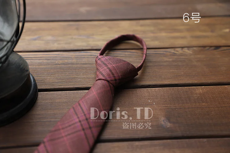 Neue Streifen Plaid Print 6CM Krawatte für Gentleman Hochzeit Party Krawatten Zubehör Elastische Neue Mode Männlichen Zipper Krawatte – Detail 8