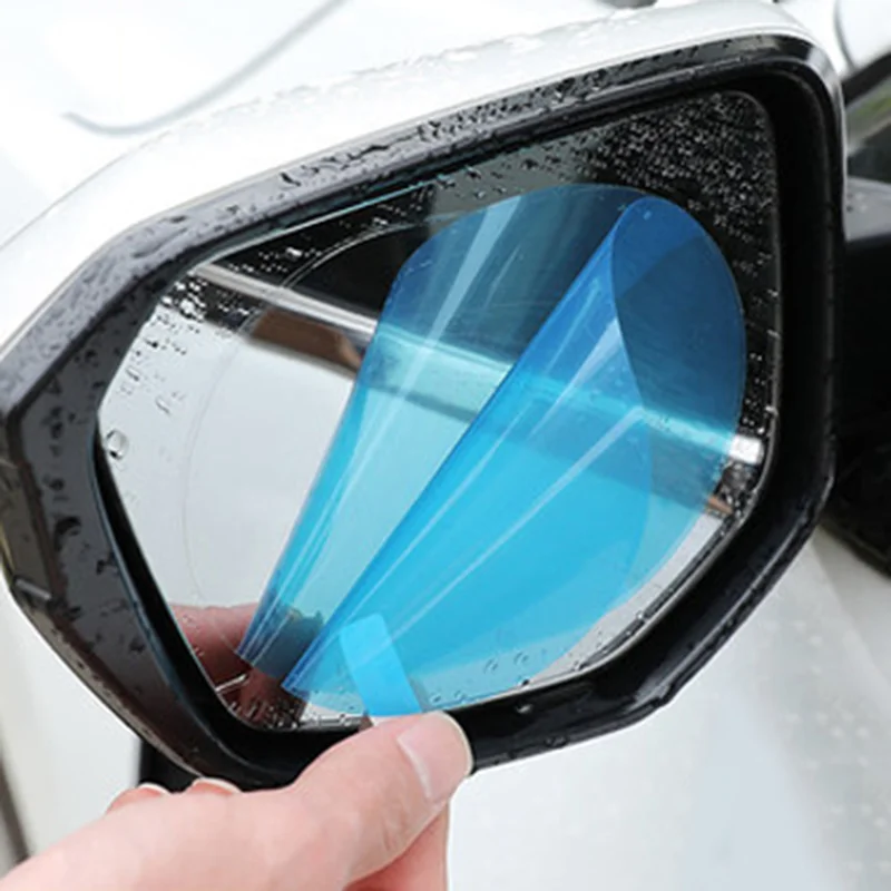 Car Truck Rearview Mirror Rainproof Film Window Glass Anti-fog Waterproof Stickers Rainy Day Safe Driving Rain Proof Films