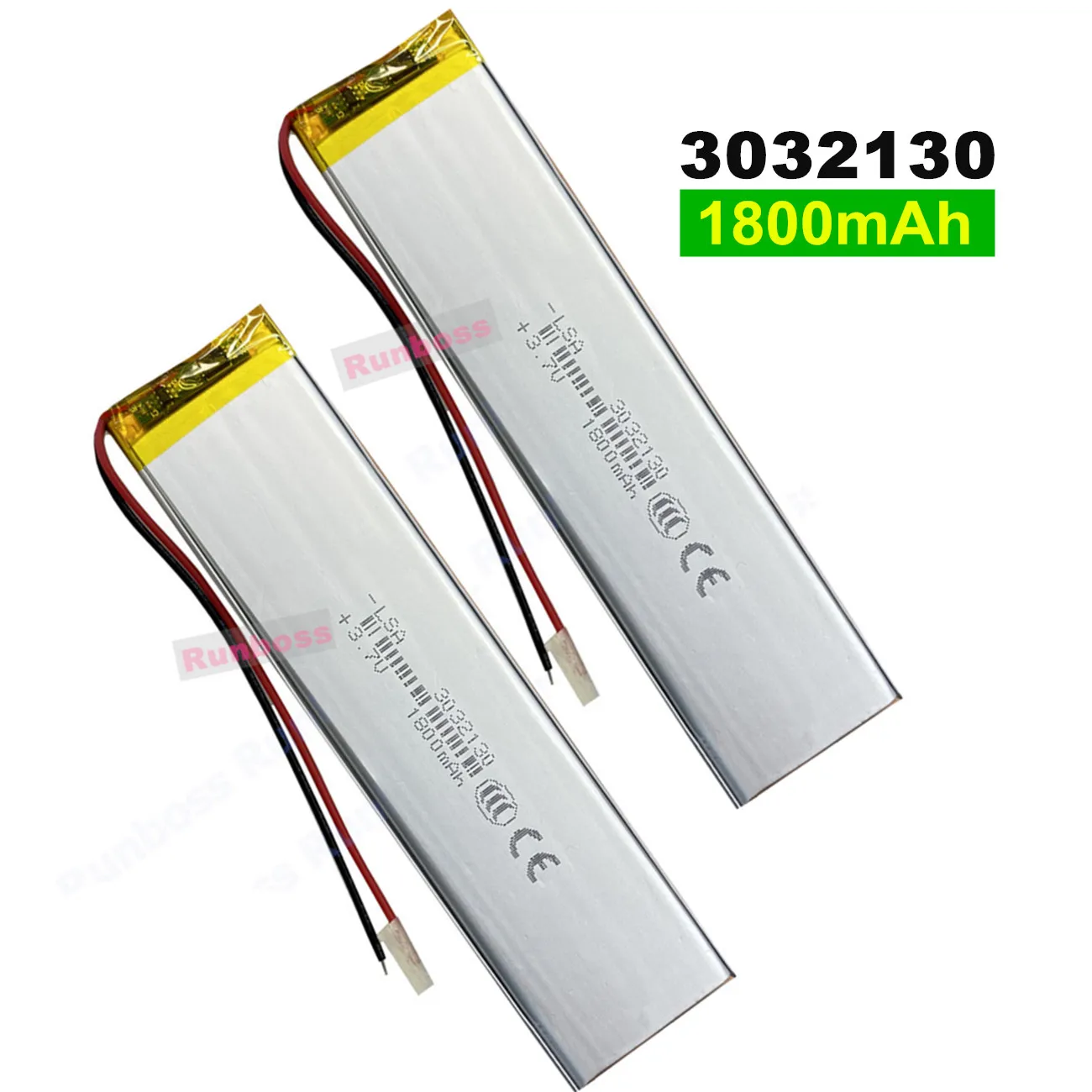 

1-10PCS 3032130 4025130 3.7V 1800mAh Li-Polymer Battery For LED lights Keychron K3 / K7 Bluetooth keyboard Car camera recorder