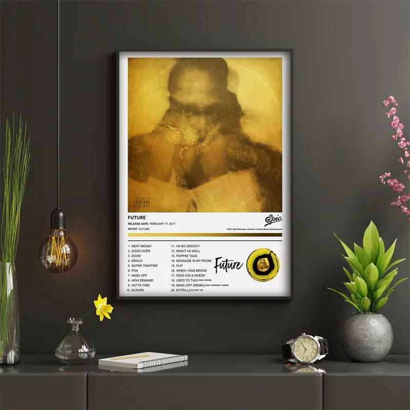 Rapper Hip Hop Rock HONEST THE WIZRD Pop Rap Music Album Cover Future Poster Aesthetic Canvas Print Wall Art Living Room Decor view 3